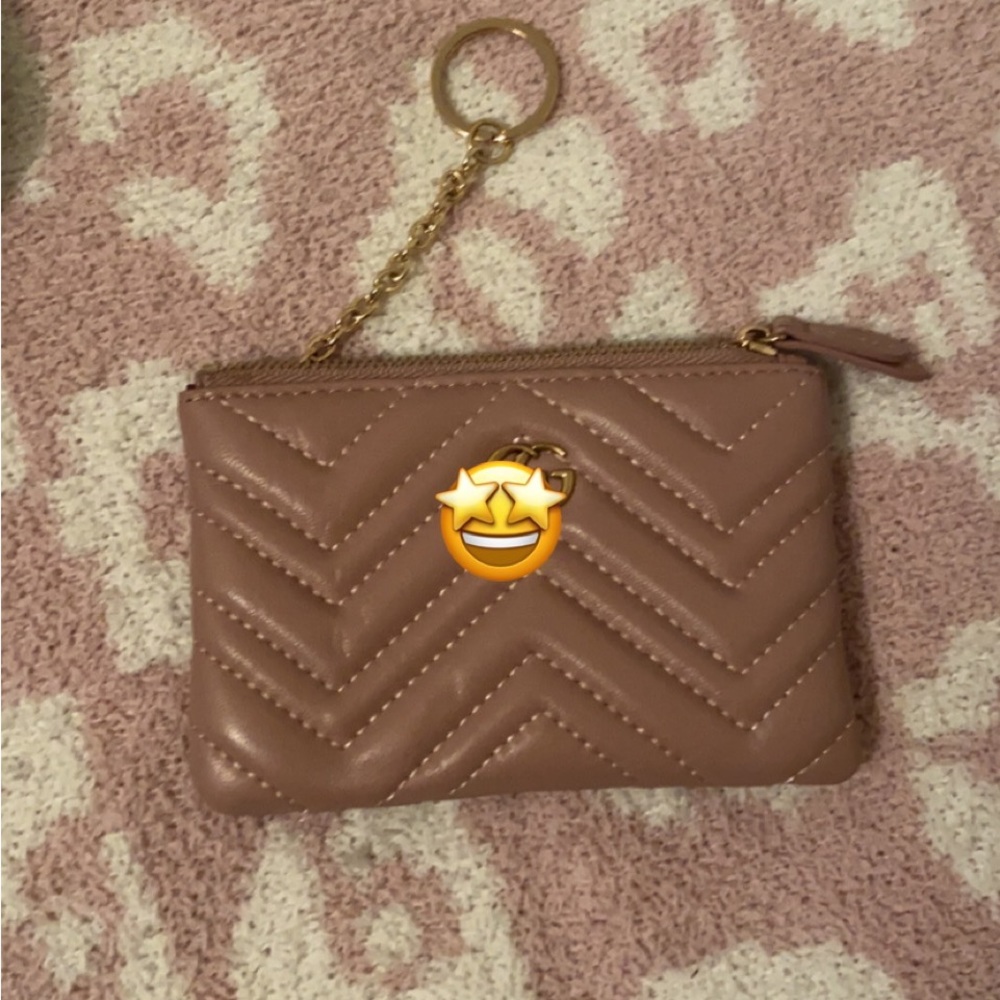 Pink keychain wallet